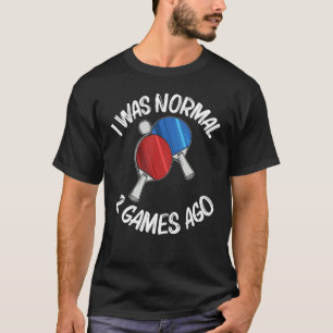 ピンポンデザイン男性へメンズテーブルテニスプレー Tシャツ