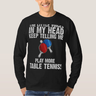 ピンポンデザイン男性へメンズテーブルテニスプレー Tシャツ