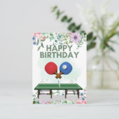 ピンポンハッピーバースデー卓球選手ポスト ポストカード (スタンド正面)