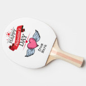 ピンポンバレンタインデーハート 卓球ラケット (横)