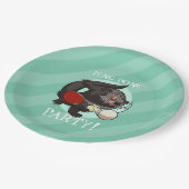 ピンポンビンチュロン卓球選手ベアキャット ペーパープレート (アングル)