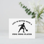 ピンポンベクトルデザイン ポストカード (スタンド正面)