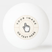 ピンポンボールカスタム – イメージ/文字の追加 卓球ボール (正面)