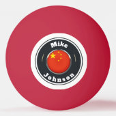 ピンポンボール – カスタム中国フラグ名の追加 (正面)