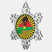 ピンポンボール スノーフレークピューターオーナメント (右)