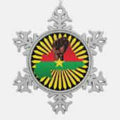 ピンポンボール スノーフレークピューターオーナメント (正面)