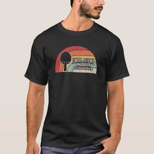 ピンポンヴィンテージレトロ卓球1 Tシャツ (正面)