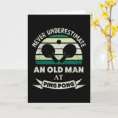 ピンポン卓球ギフトおもしろいで老人パパ カード (黄色い花)