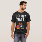 ピンポン好きのための面白Tシャツ ピンポン卓球 Tシャツ (正面フル)