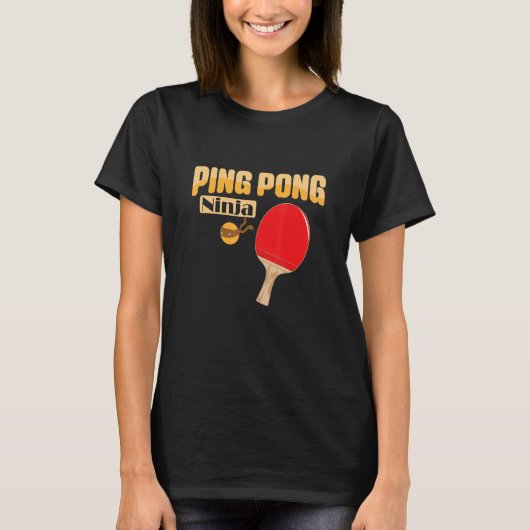 ピンポン忍者テーブルテニスラドル Tシャツ (正面)