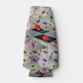 ピンポン抽象芸術アート ボトルクーラー (正面)