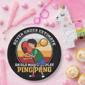 ピンポン決して見積もりの下に老人ピンポン ペーパープレート (パーティー)