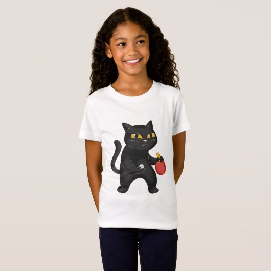 ピンポン猫 Tシャツ (正面フル)