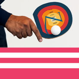 ピンポン編集可能パーソナライズされたな名前イニシャルかわいい 卓球ラケット