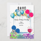 ピンポン誕生日パーティー救日付 招待状 (正面)