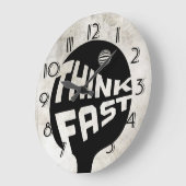 ピンポン速考え速 ラージ壁時計 (傾斜)