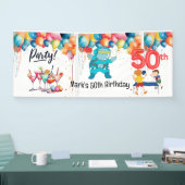 ピンポン50歳の誕生日パーティー 横断幕 (トレードショー)