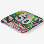 ピンポン50誕生日とケーキ ペーパープレート (傾斜あり)