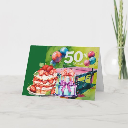 ピンポン50誕生日 カード (正面)