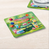 ピンポン50誕生日 スクエアペーパーコースター (アングル)