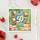 ピンポン50誕生日、 スタンダードランチョンナプキン (インサイチュ)