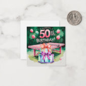 ピンポン50誕生日 ノートカード (正面/裏面インサイチュ)