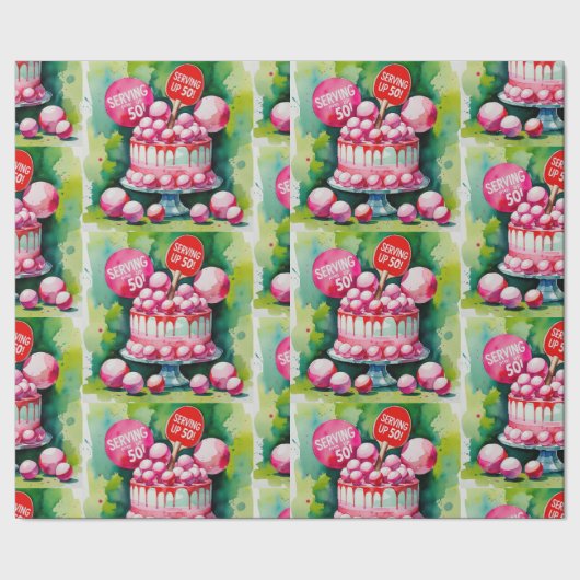 ピンポン50誕生日 ラッピングペーパー (シーム)