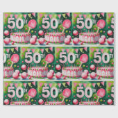 ピンポン50誕生日 ラッピングペーパー (フラット)