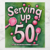 ピンポン50誕生日 ワインラベル (シングルラベル)