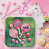 ピンポン50誕生日（50番） ペーパープレート (パーティー)