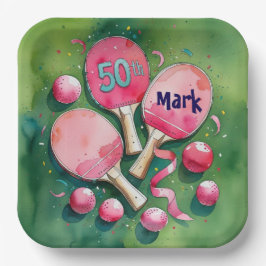 ピンポン50誕生日（50番） ペーパープレート