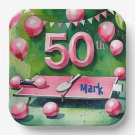 ピンポン50誕生日（50番） ペーパープレート