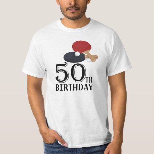 ピンポン50誕生日 Tシャツ (正面)