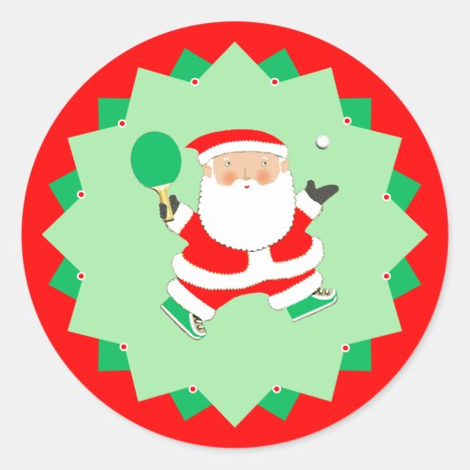 ピンポン クリスマス ギフト ラウンドシール (正面)