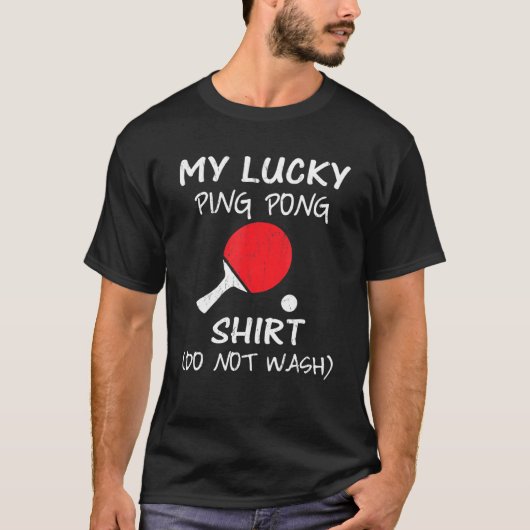 ピンポン – 私の幸運ピンポン Tシャツ (正面)