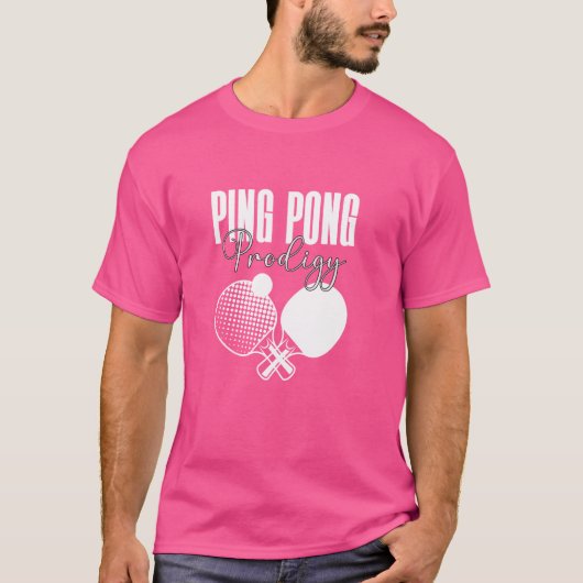 ピンポンprodigy卓球テーブルラケット tシャツ (正面)