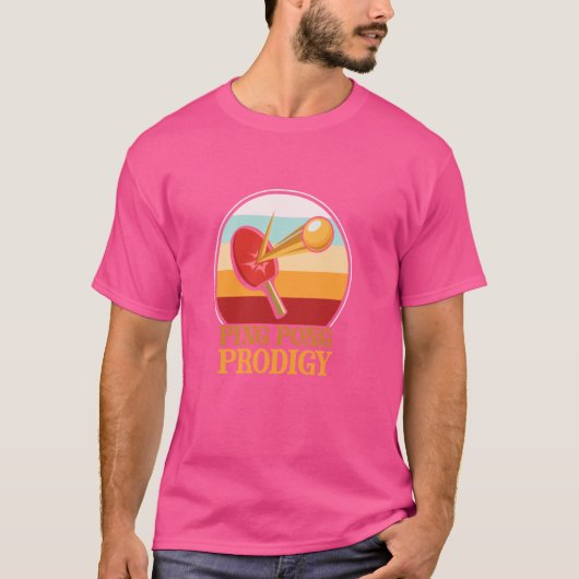 ピンポンprodigy卓球テーブルラケット tシャツ (正面)