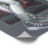 ピンモダンアップガールイラストレーションポスター ポスター (角)