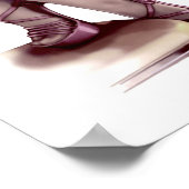 ピンモダンアップガールイラストレーション ポスター (角)