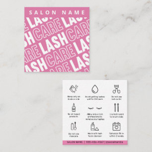 ピンモダンクまつげエクステンションLash Lift AfterCare スクエア名刺