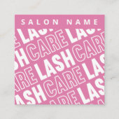 ピンモダンクまつげエクステンションLash Lift AfterCare スクエア名刺 (正面)