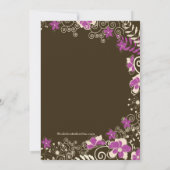 ピンモダンクフローラ春ベビーシャワー招待状 招待状 (裏面)