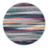 ピンモダンクブルー金ゴールドグリッターブラシスト絵を描ローク セラミックノブ (正面)