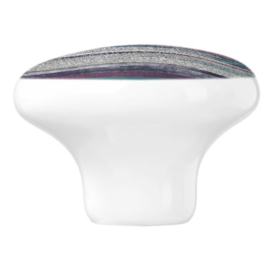 ピンモダンクブルー金ゴールドグリッターブラシスト絵を描ローク セラミックノブ (側面)