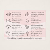 ピンモダンクリップフィラー・アフターケア指示カード (裏面)