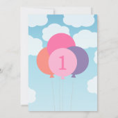 ピンモダンク風カラフル船の誕生日パーティー 招待状 (裏面)