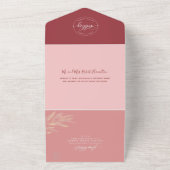 ピンモダンク・バーゴ結婚ンディ(有孔RSVP) オールインワン招待状 (外側)