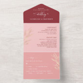 ピンモダンク・バーゴ結婚ンディ(有孔RSVP) オールインワン招待状 (内側)