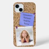 ピン付き紫色のノートのテンプレートカスタム写真 Case-Mate iPhoneケース (裏面)