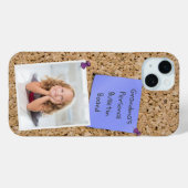 ピン付き紫色のノートのテンプレートカスタム写真 Case-Mate iPhoneケース (裏面 (横))